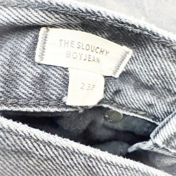 Madewell The Slouchy Boyjean Gray Wash Denim Jeans Zip Fly Size 23P - Picture 6 of 8